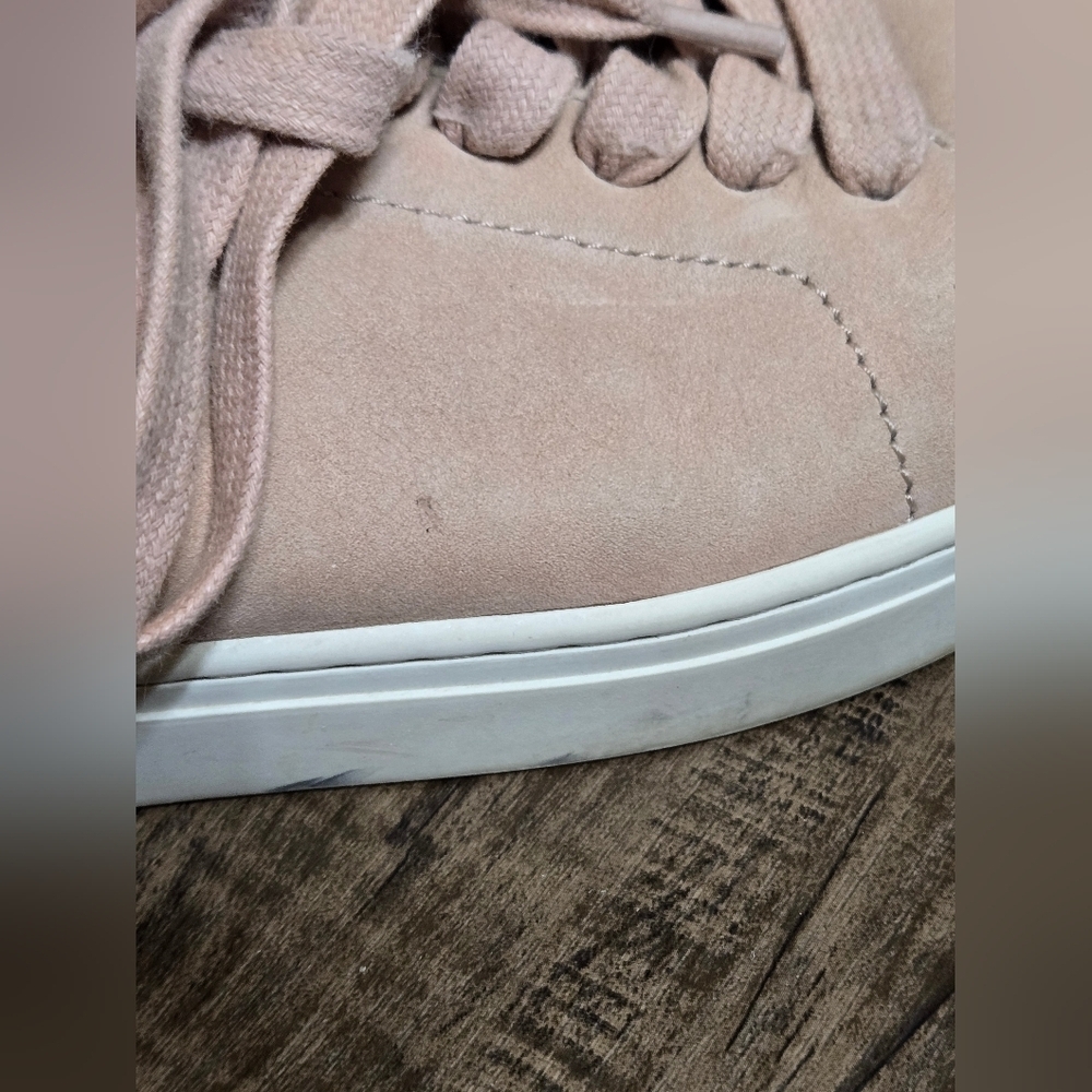 Frye Ivy Low Lace Sneakers in Blush Pink Leather Size 9 Pre-Owned - Picture 9 of 14